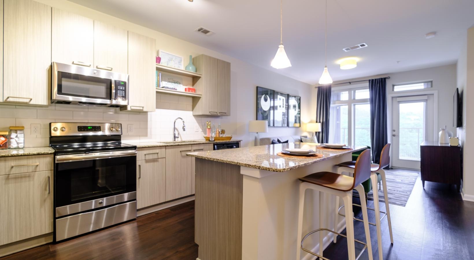 Spacious kitchens with thoughtful details a kitchen with a large island