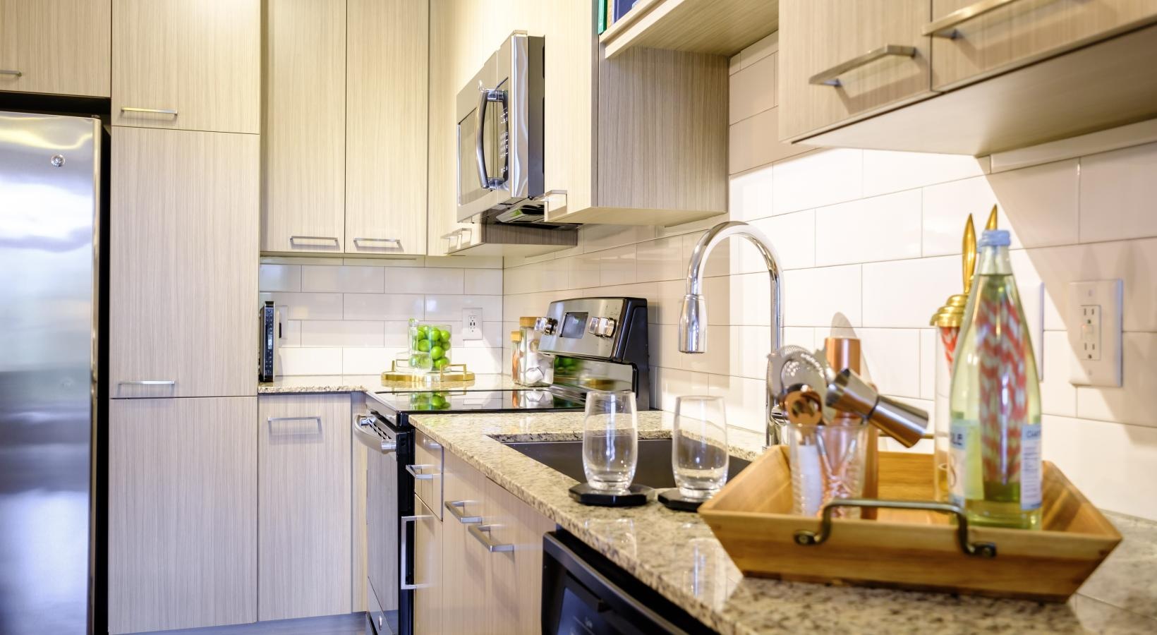 Beautiful kitchens with designer finishes kitchen with stainless steel appliances