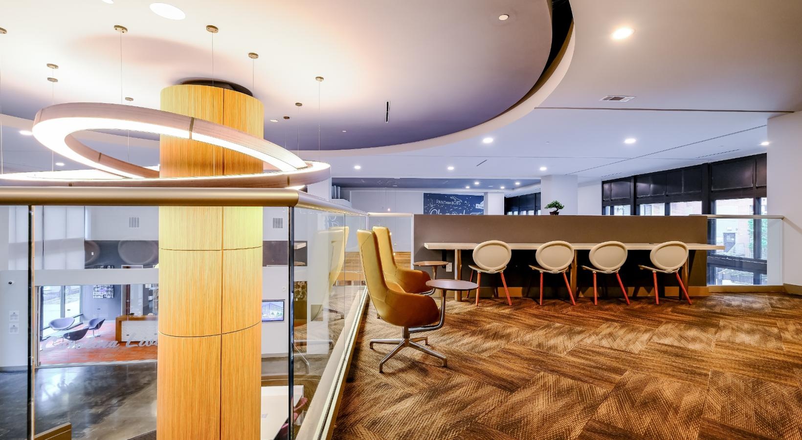 Enjoy our resident-only features a room with a table and chairs